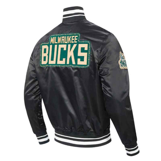 Milwaukee Bucks Diy Pick Stitch Classic Rib Satin Jacket