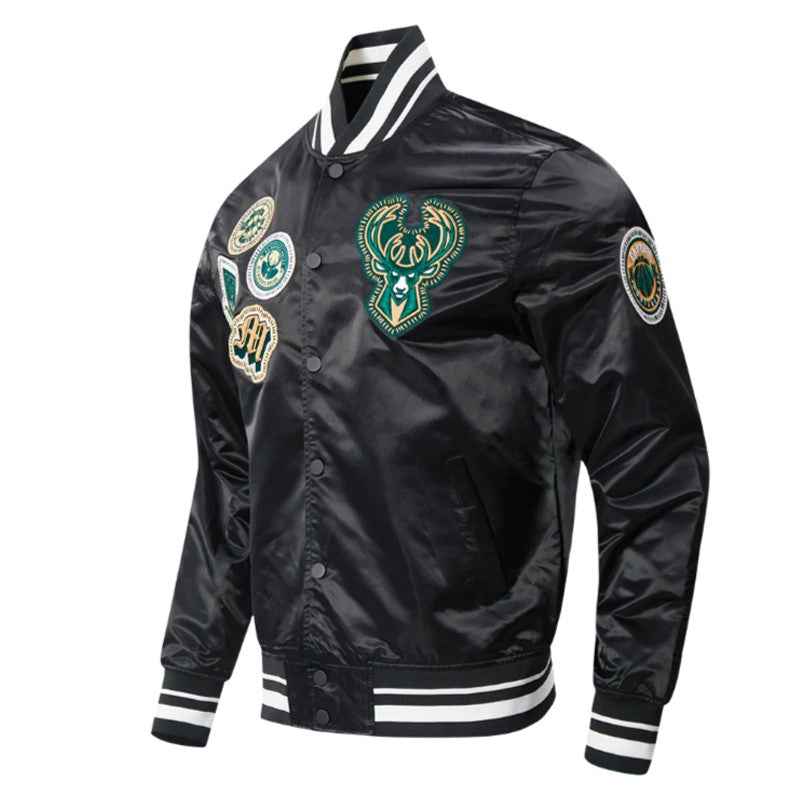 Milwaukee Bucks Diy Pick Stitch Classic Rib Satin Jacket