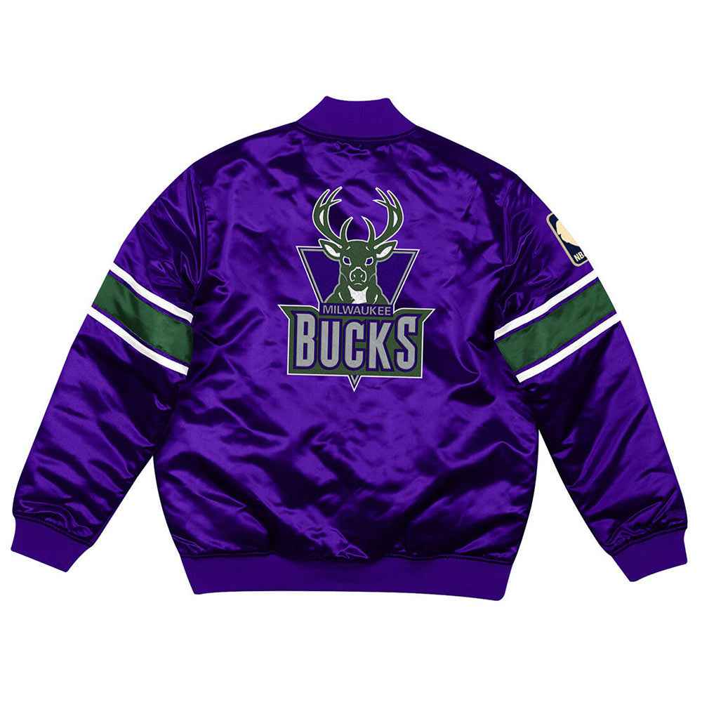 Milwaukee Bucks Heavyweight Purple Satin Jacket