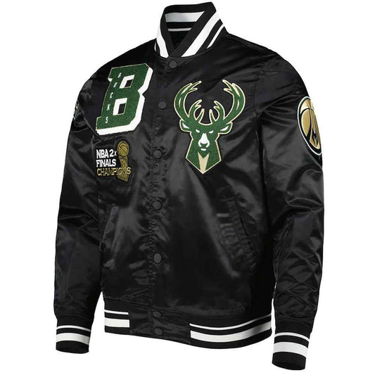 Milwaukee Bucks Mash Up Capsule Satin Jacket