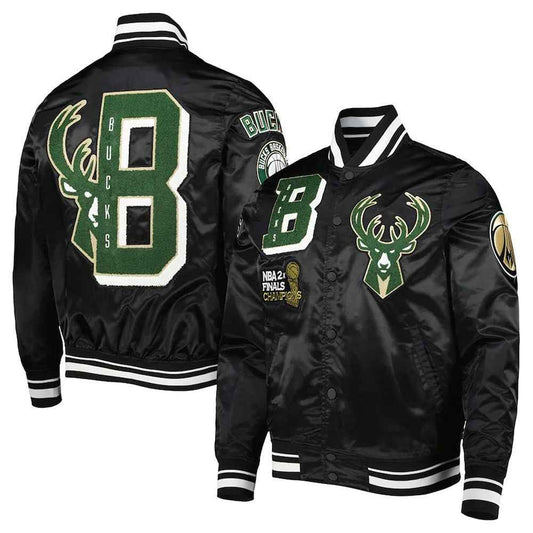 Milwaukee Bucks Mash Up Capsule Satin Jacket