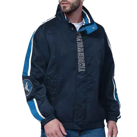 Minnesota Timberwolves Freestyle Blue Lightweight Full-Zip Jacket