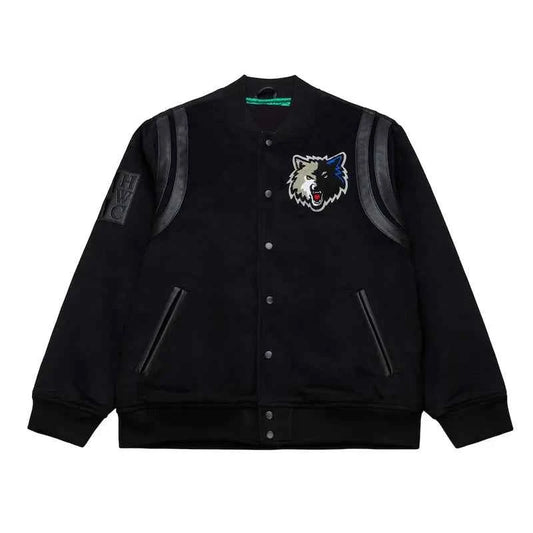 Minnesota Timberwolves Nights Walk The Tunnel Black Varsity Jacket