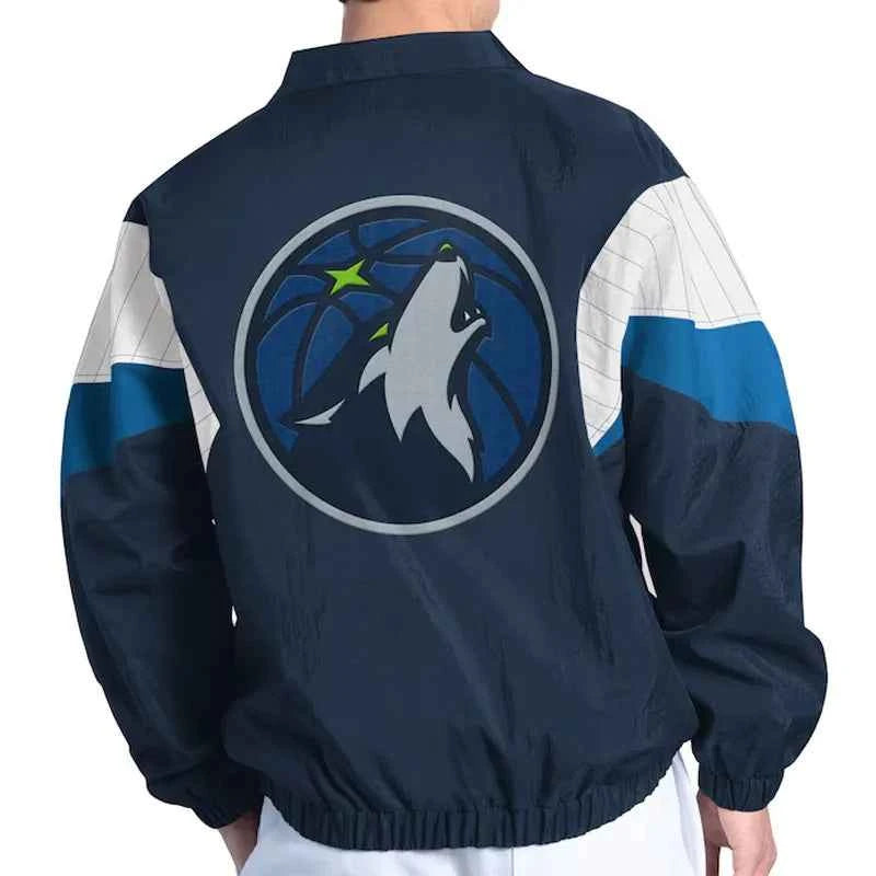 Minnesota Timberwolves Yard Line Navy Full-Zip Jacket