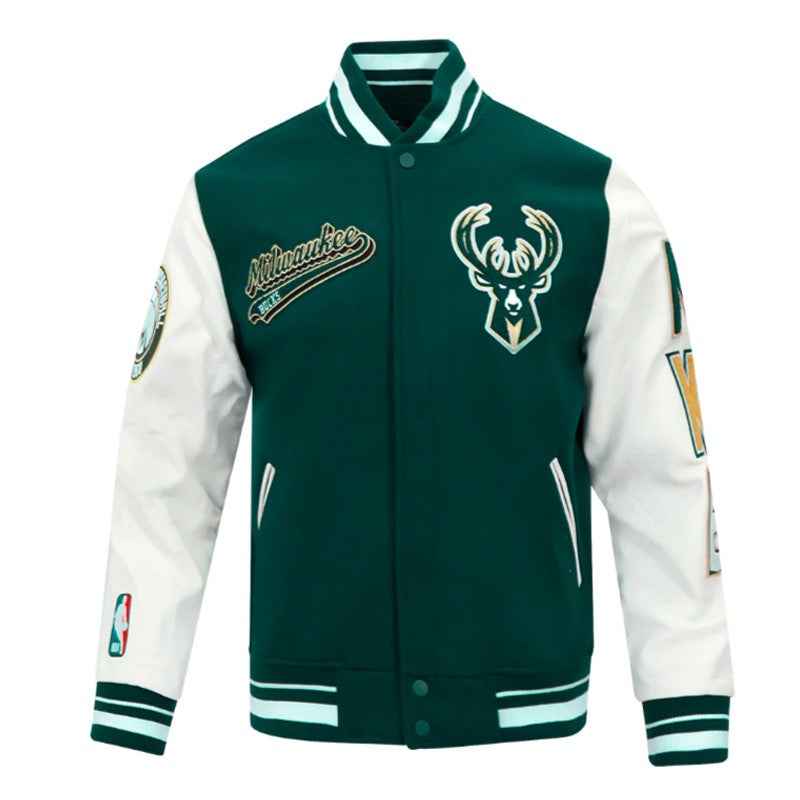 NBA Milwaukee Bucks Classic Rib Varsity Jacket