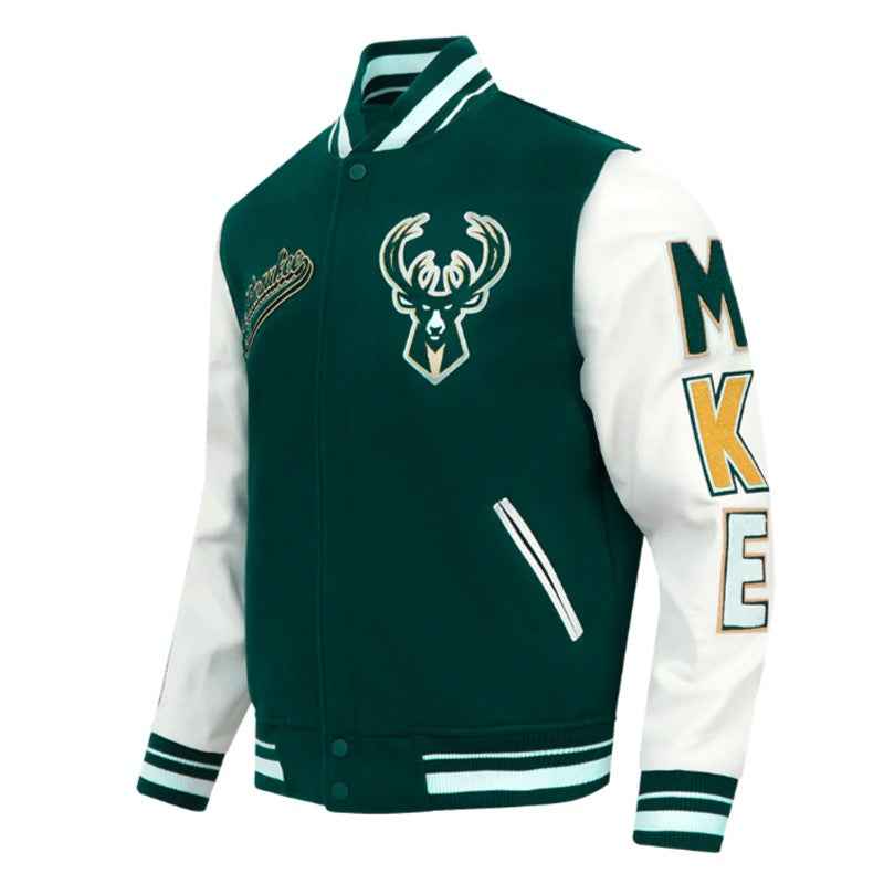 NBA Milwaukee Bucks Classic Rib Varsity Jacket