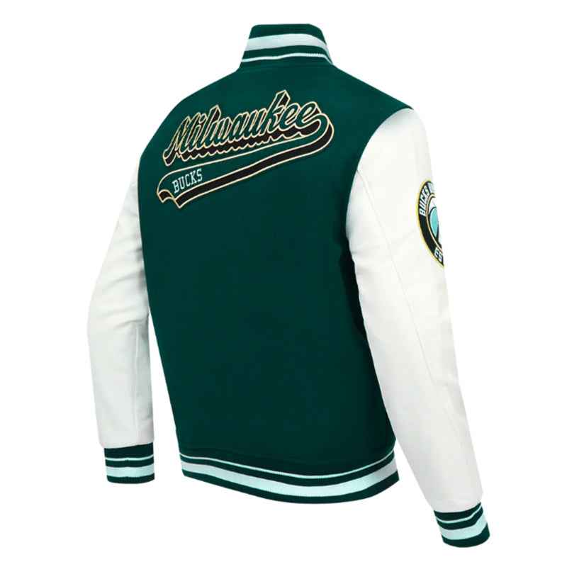NBA Milwaukee Bucks Classic Rib Varsity Jacket