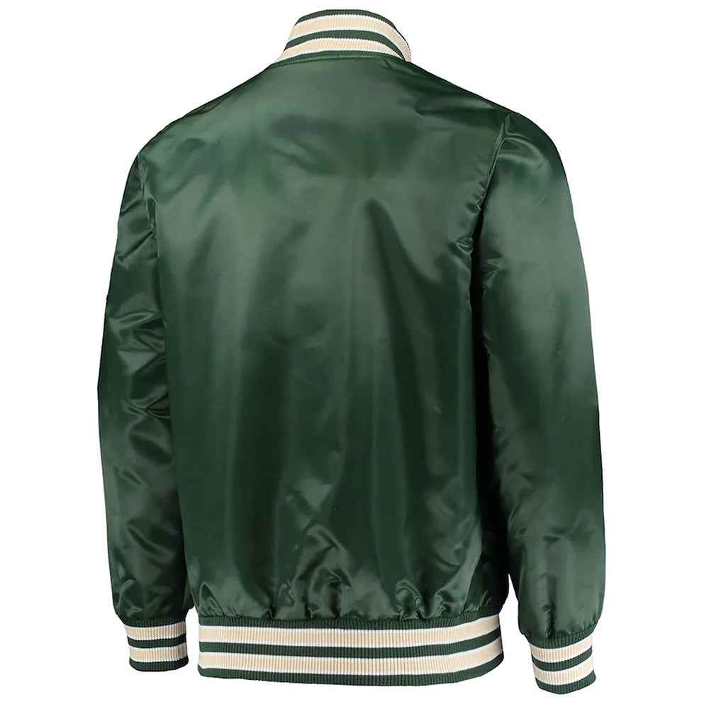 NBA Milwaukee Bucks The Diamond Hunter Green Satin Jacket