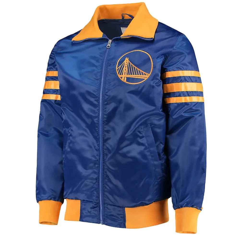 NBA Royal Golden State Warriors The Captain II Satin Jacket