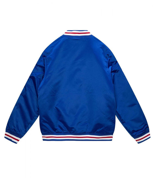 Philadelphia 76ers Blue Sports Jacket – Back View