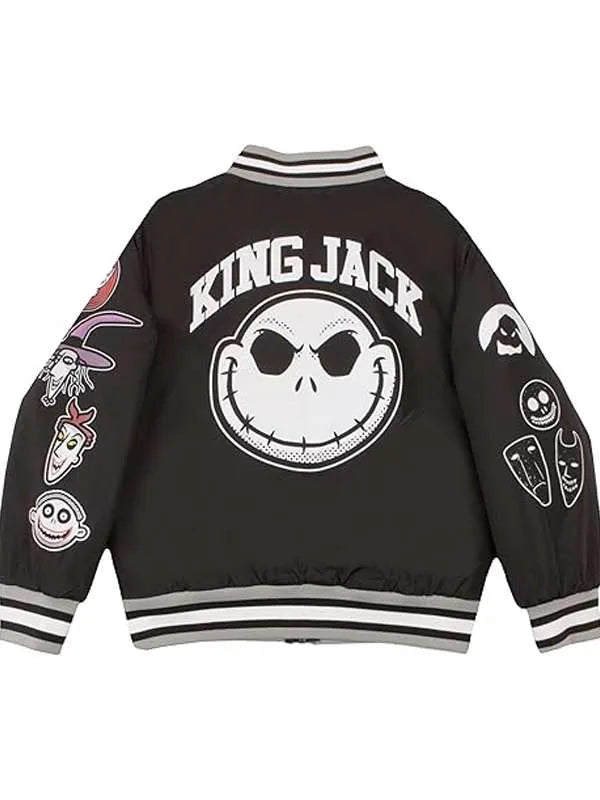 Black Black Varsity Jacket – Back View
