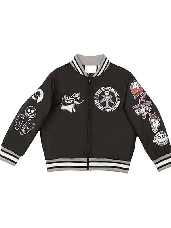 Black Black Varsity Jacket – Front View