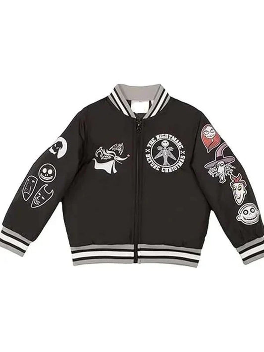Black Black Varsity Jacket – Front View