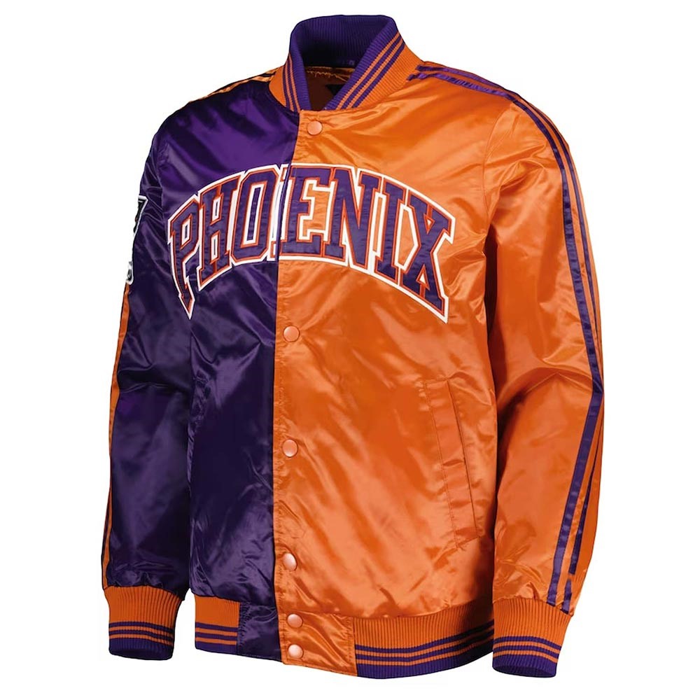Phoenix Suns Purple Satin Jacket – Side View