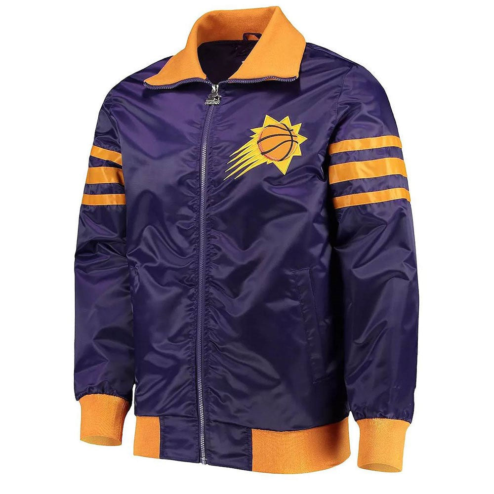 Phoenix Suns Purple Varsity Jacket – Side View