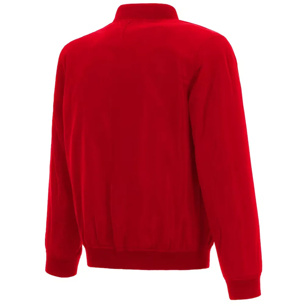 Cleveland Guardians Red Bomber Jacket – Back View
