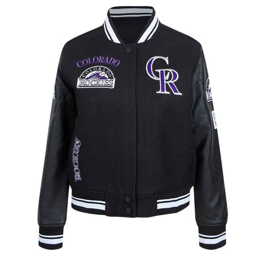 Retro Classic Rib Colorado Rockies Varsity Jacket