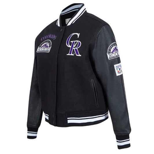 Retro Classic Rib Colorado Rockies Varsity Jacket