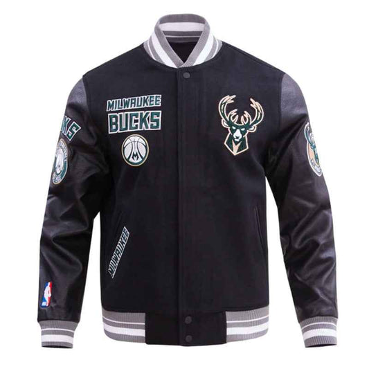 Retro Milwaukee Bucks Classic Rib Varsity Jacket