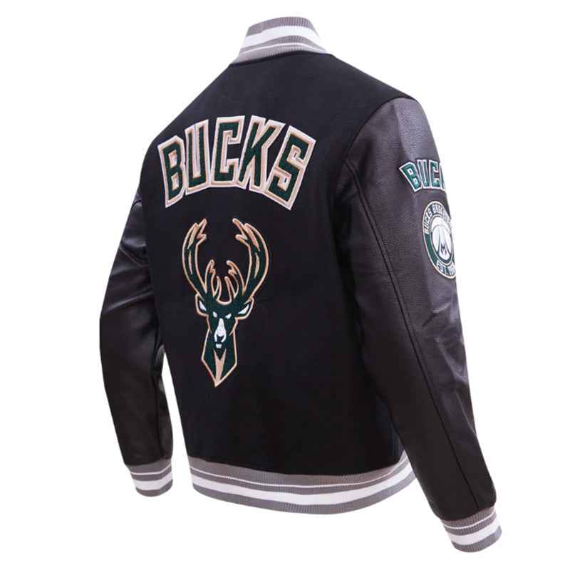Retro Milwaukee Bucks Classic Rib Varsity Jacket
