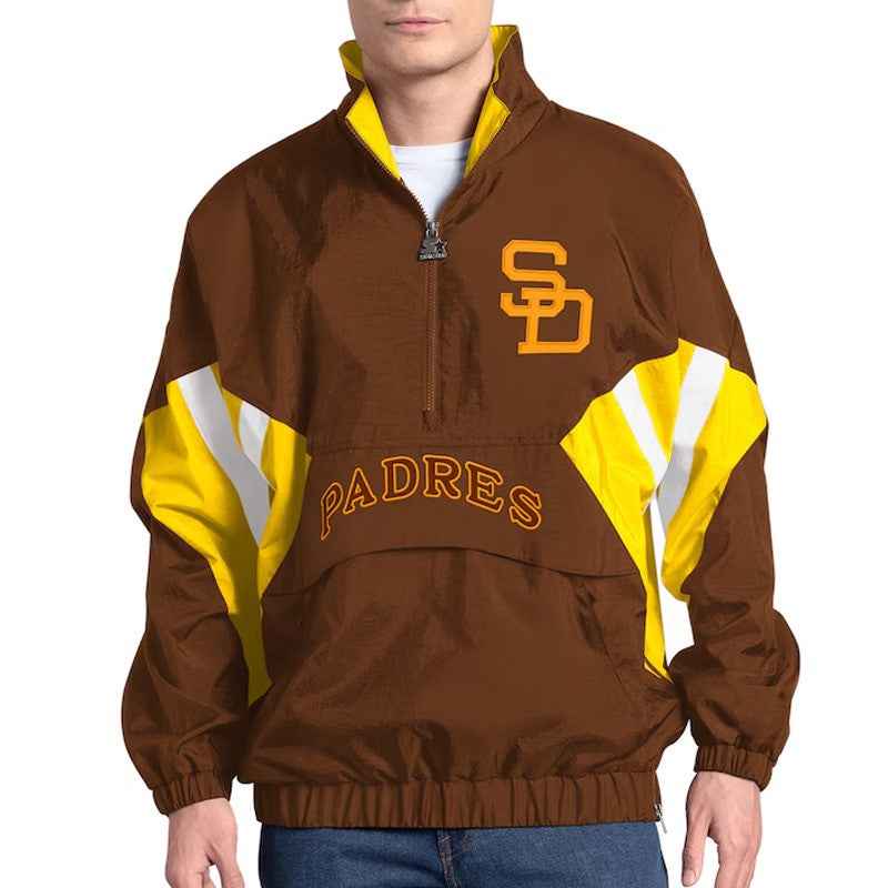 San Diego Padres Cooperstown Chief Brown Half-Zip Pullover