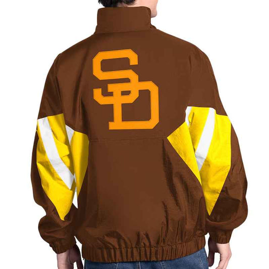 San Diego Padres Cooperstown Chief Brown Half-Zip Pullover