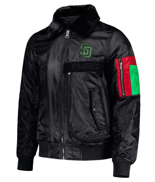 San Diego Padres Black Sports Jacket – Side View