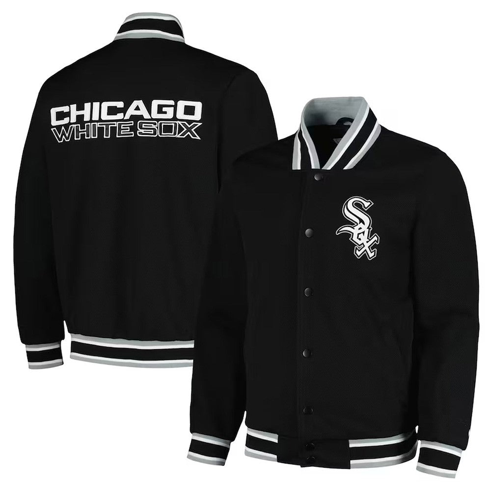 Chicago White Sox Black Sports Jacket – Front View