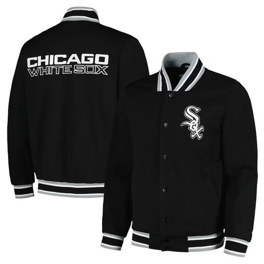 Chicago White Sox Black Sports Jacket – Front View