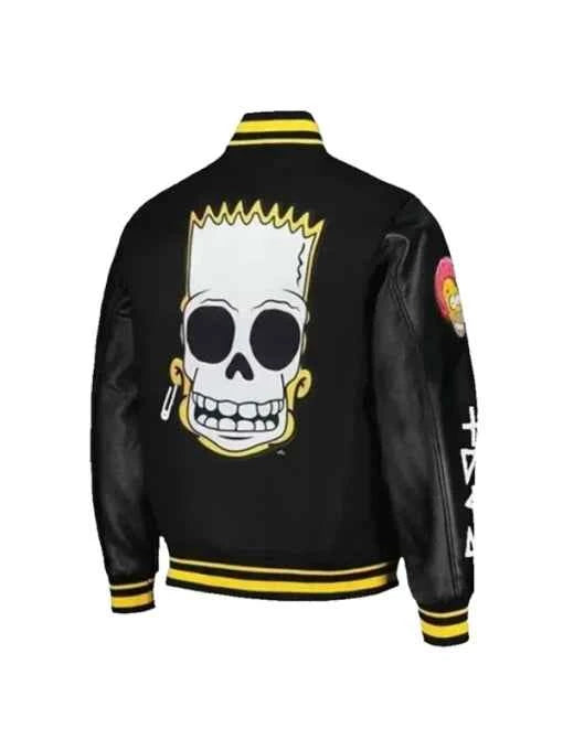 Men’s Simpsons Black Varsity Jacket (Replica - Inspired Design)