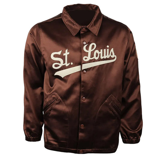 Brown Brown Satin Jacket – Front View
