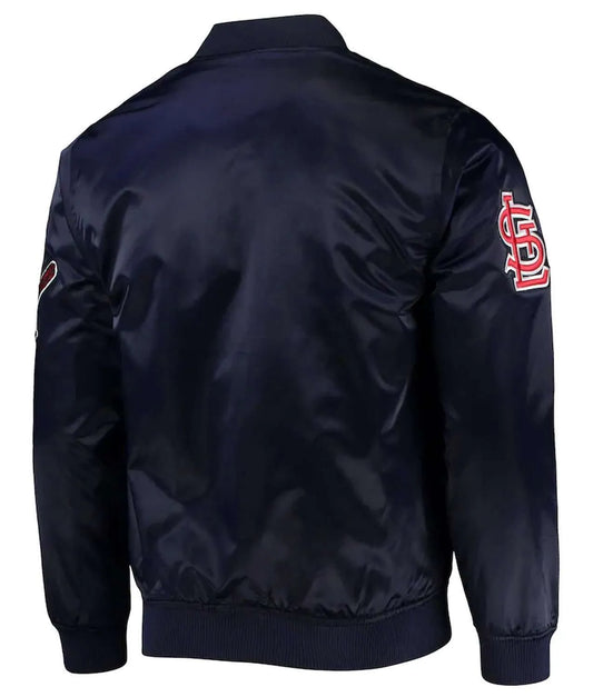 St. Louis Cardinals Blue Sports Jacket – Back View