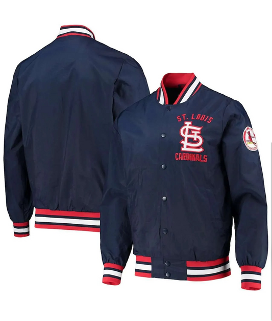 St. Louis Cardinals Blue Sports Jacket – Front View