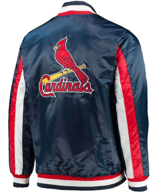 St. Louis Cardinals Blue Sports Jacket – Back View