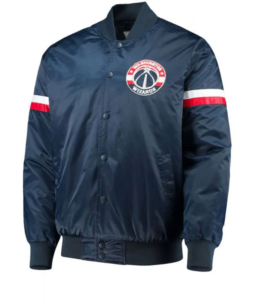 Washington Wizards Blue Sports Jacket – Back View