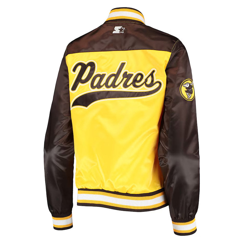 San Diego Padres Gold Sports Jacket – Back View
