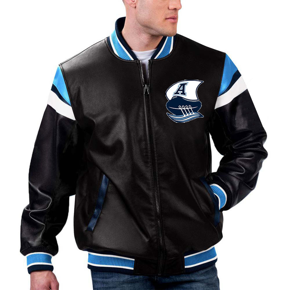 White White Varsity Jacket – Front View
