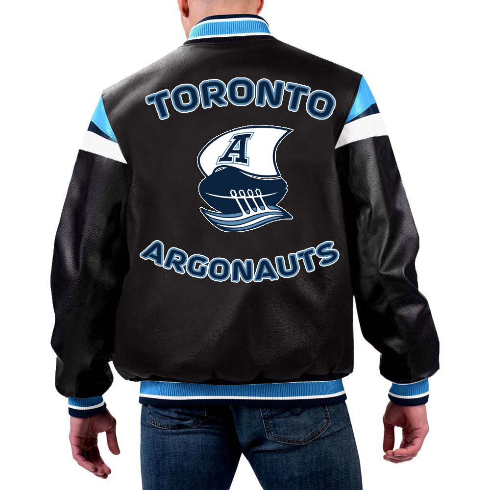 White White Varsity Jacket – Back View