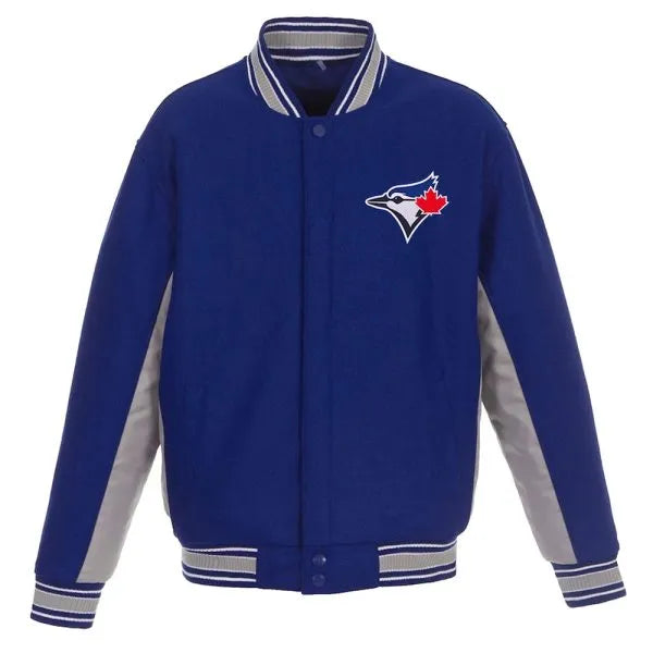 Toronto Blue Jays Blue Varsity Jacket – Front View