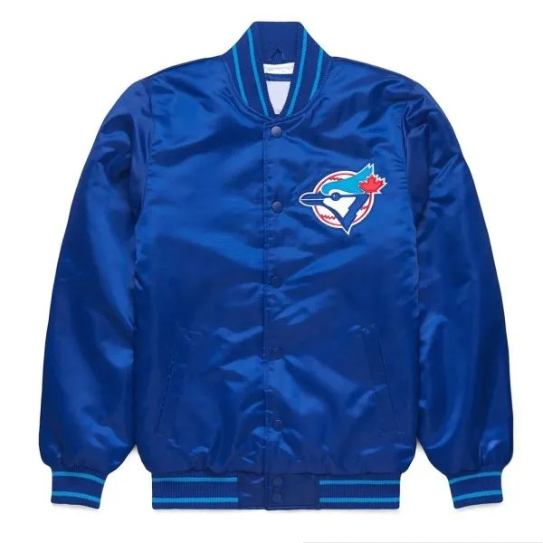 Toronto Blue Jays Blue Satin Jacket – Front View