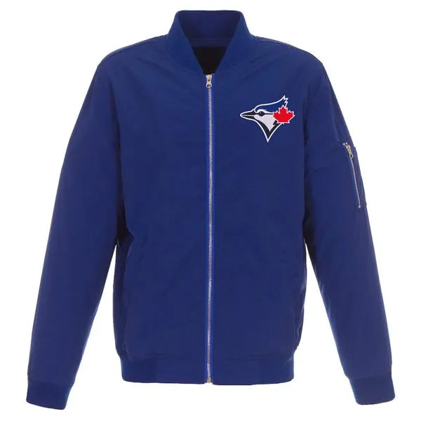 Toronto Blue Jays Blue Bomber Jacket – Front View