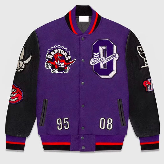 Toronto Raptors Black Varsity Jacket – Front View