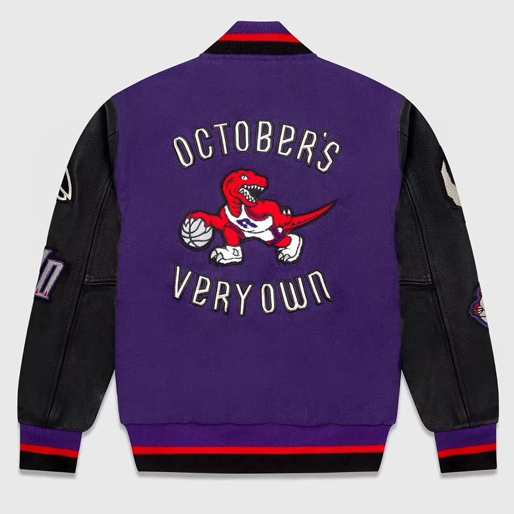 Toronto Raptors Black Varsity Jacket – Back View