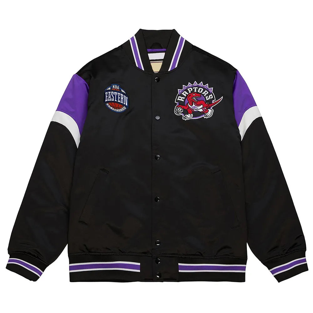 Toronto Raptors Black Satin Jacket – Back View