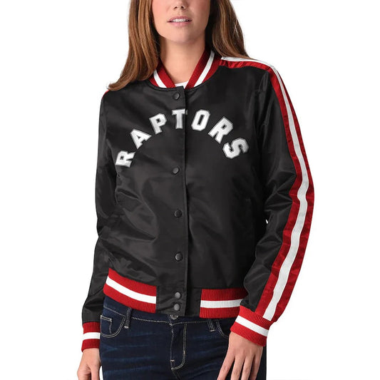 Toronto Raptors Satin Jacket – Front View
