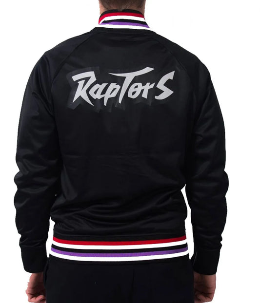 Toronto Raptors Black Satin Jacket – Back View