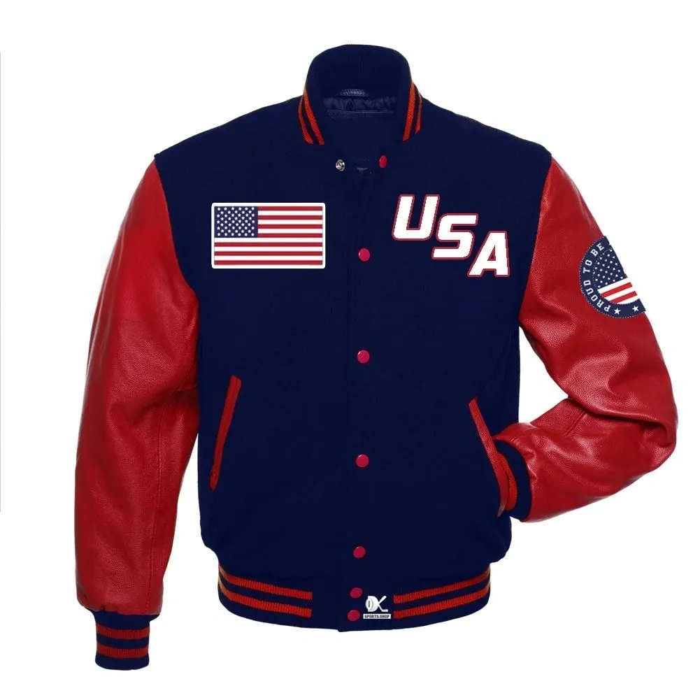 Blue Blue Varsity Jacket – Front View
