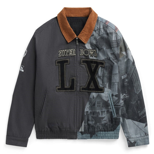 Black Black Bomber Jacket – Front View