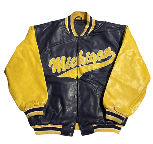 Michigan Wolverines Bomber Jacket – Front View
