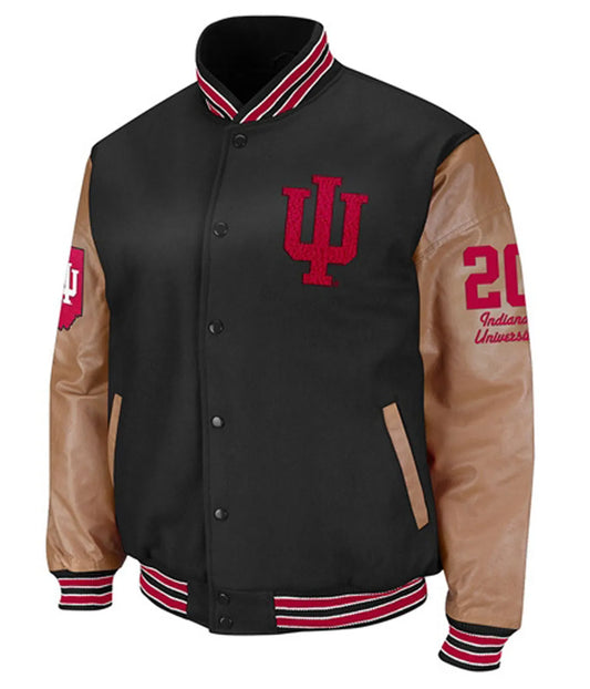 Black Black Varsity Jacket – Front View